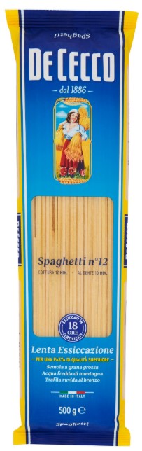 PASTA DE CECCO SPAGHETTI N.12 GR500               