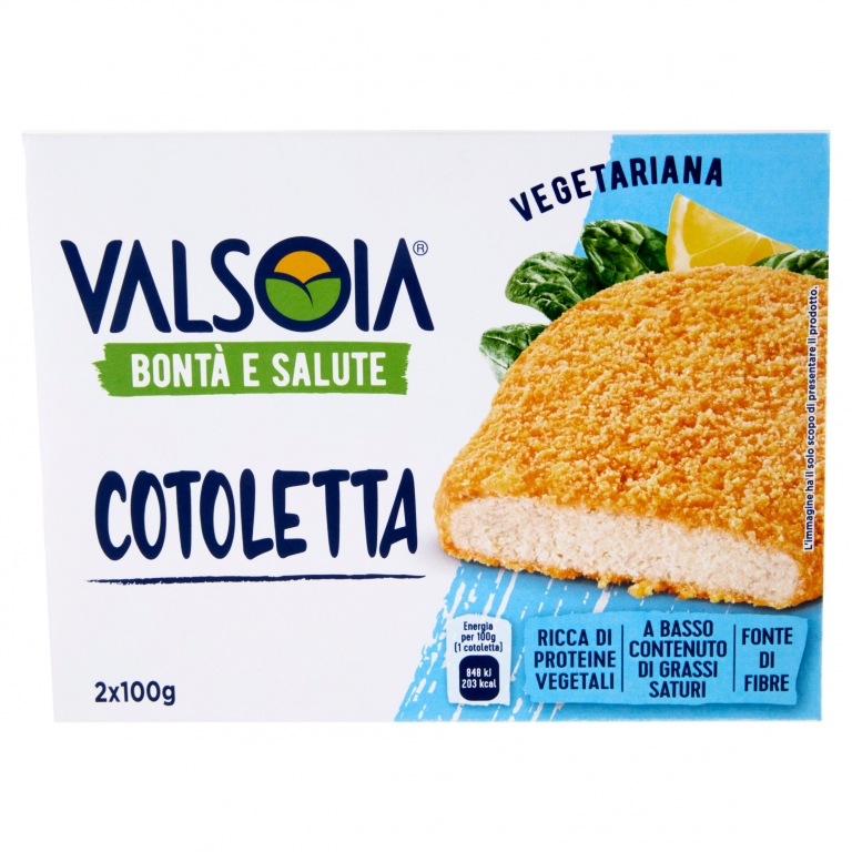 VALSOIA BONTA E SALUTE COTOLETTE VEGETARIANE 2 COTOLETTE SURGELATE 200 G
