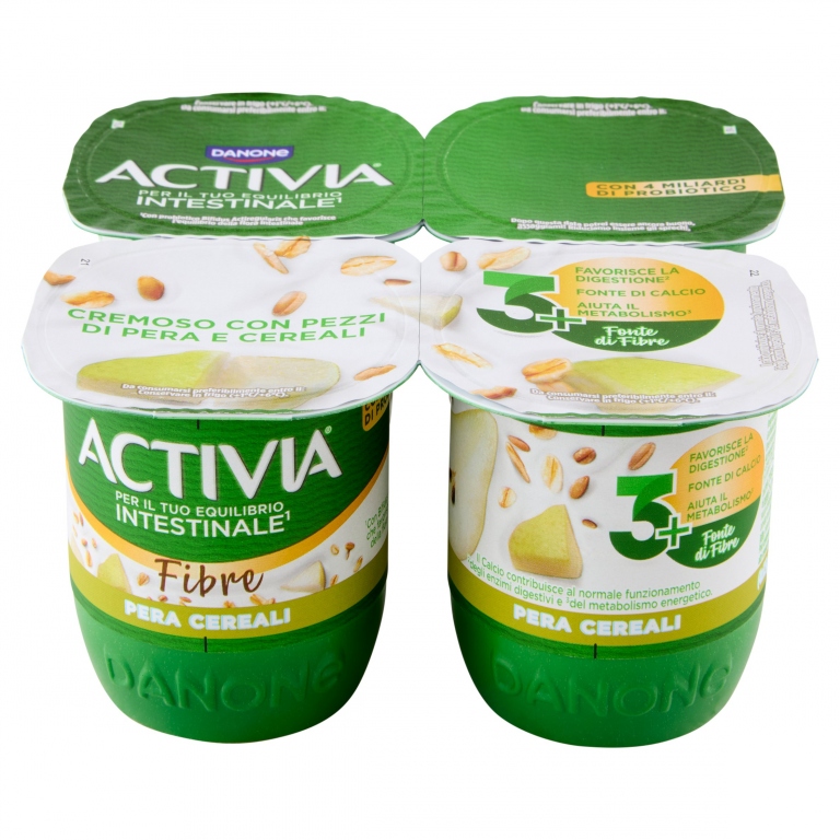 ACTIVIA FIBRE PERA CEREALI 4 X 125 G