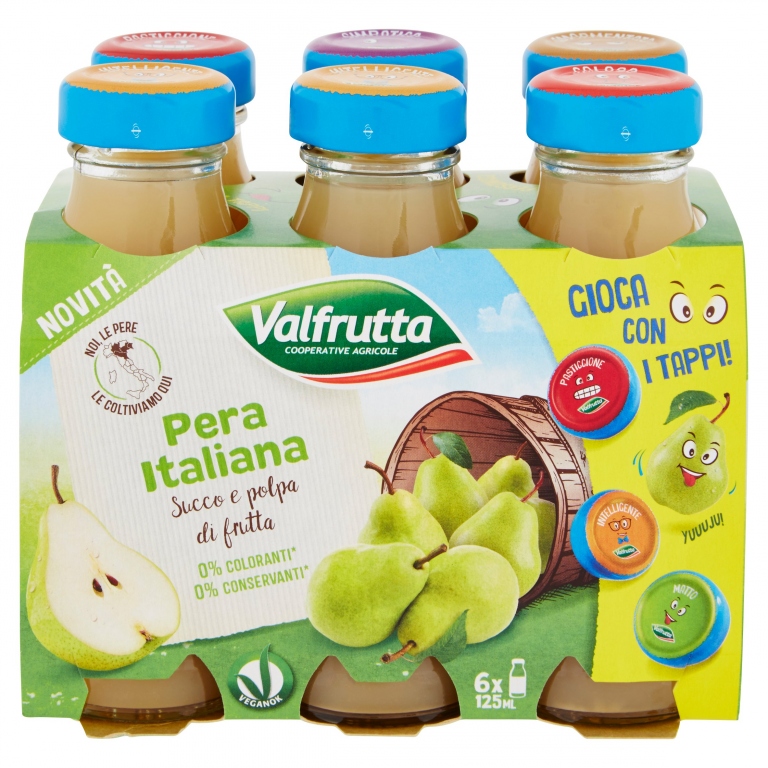VALFRUTTA PERA ITALIANA SUCCO E POLPA DI FRUTTA 6 X 125 ML