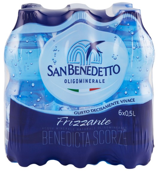 ACQUA MINERALE SAN BENEDETTO FRIZZANTE PET 0,5 L FARDELLO