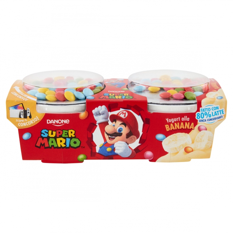 DANONE YOGOLOSO YOGURT CON BANANA FRULLATA SUPER MARIO 2 X 110 G