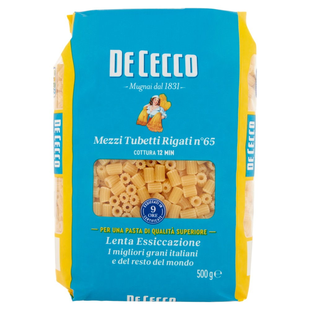 PASTA DE CECCO N.65 MEZZI TUBETTI RIG.GR.500      