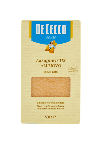 PASTA DE CECCO N.112 LASAGNE ALL'UOVO GR500