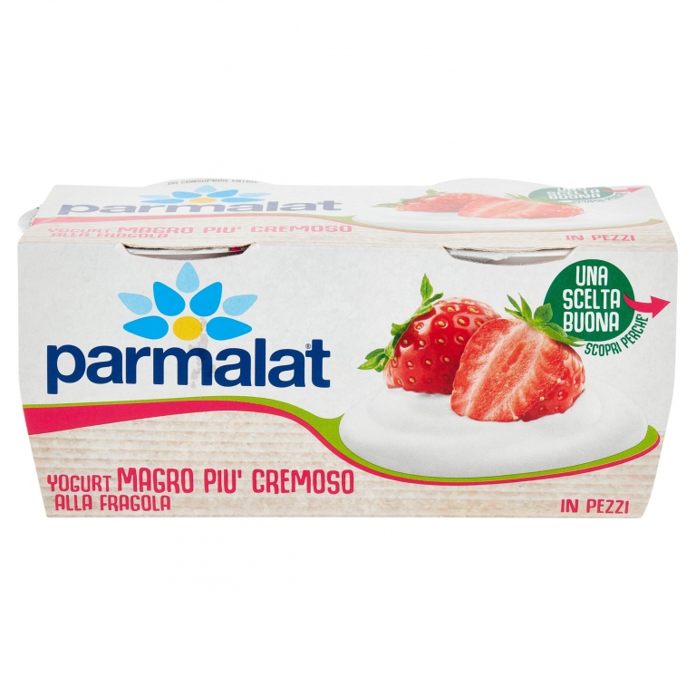PARMALAT YOGURT MAGRO PIU CREMOSO ALLA FRAGOLA IN PEZZI 2 X 125 G