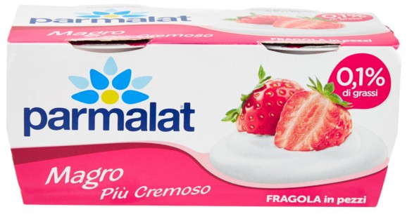 PARMALAT YOGURT MAGRO PIU CREMOSO ALLA FRAGOLA IN PEZZI 2 X 125 G