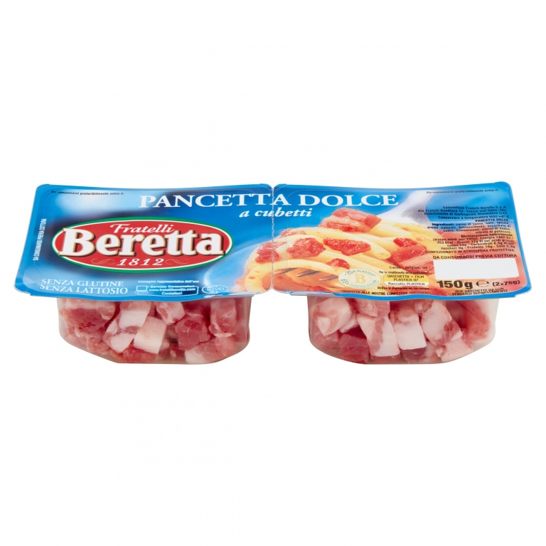 FRATELLI BERETTA PANCETTA DOLCE A CUBETTI 2 X 75 G