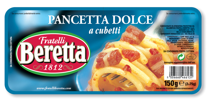 FRATELLI BERETTA PANCETTA DOLCE A CUBETTI 2 X 75 G