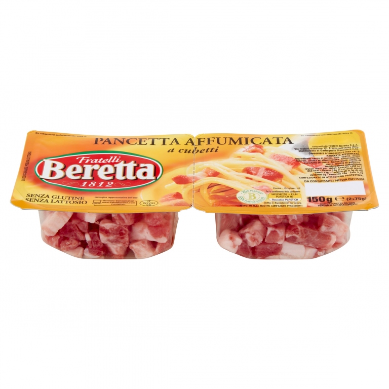 FRATELLI BERETTA PANCETTA AFFUMICATA A CUBETTI 2 X 75 G