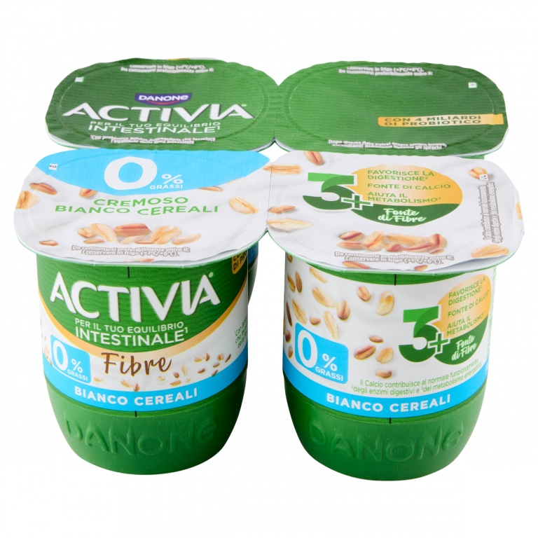 ACTIVIA 0% GRASSI BIANCO CEREALI 4X125 G