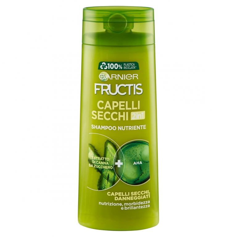 GARNIER FRUCTIS CAPELLI SECCHI 2IN1 - SHAMPOO PER CAPELLI SECCHI, SCIUPATI - 250 ML