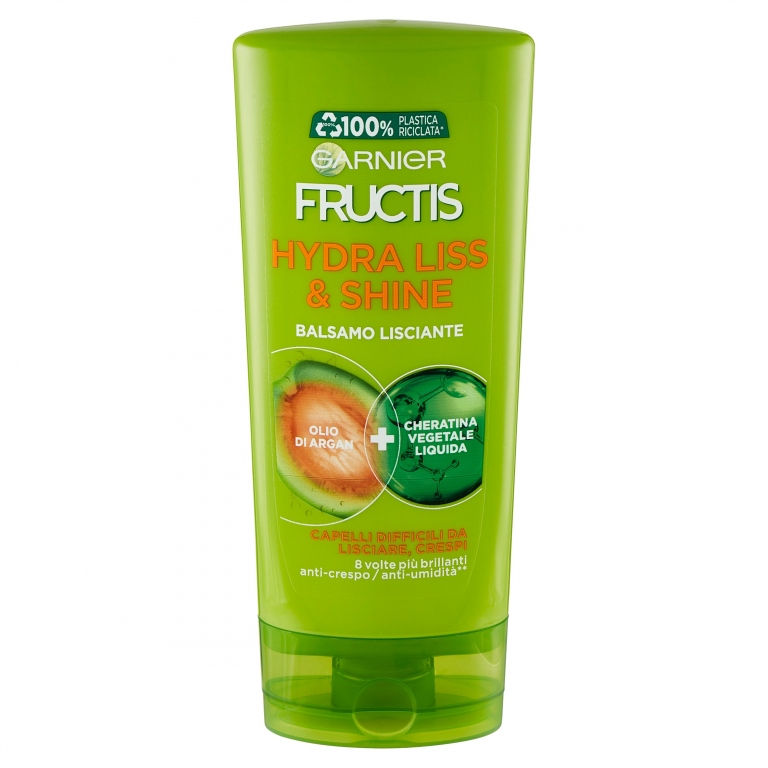 GARNIER FRUCTIS BALSAMO HYDRA LISS&SHINE CON AMINO-CHERATINA RINFORZANTE E OLIO D'ARGAN, 200 ML