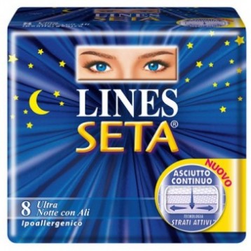 LINES SETA ULTRA NOTTE CON ALI X 8