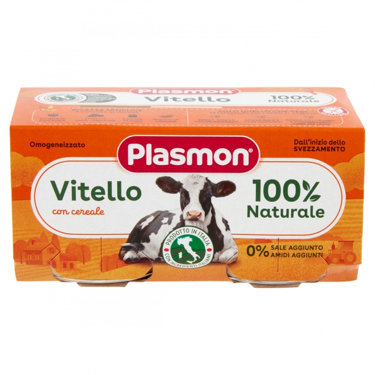 PLASMON VITELLO OMOGENEIZZATO CON VITELLO E CEREALE 2 X 80 G