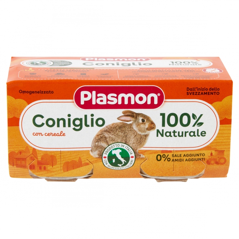 PLASMON CONIGLIO OMOGENEIZZATO CON CONIGLIO E CEREALE 2 X 80 G