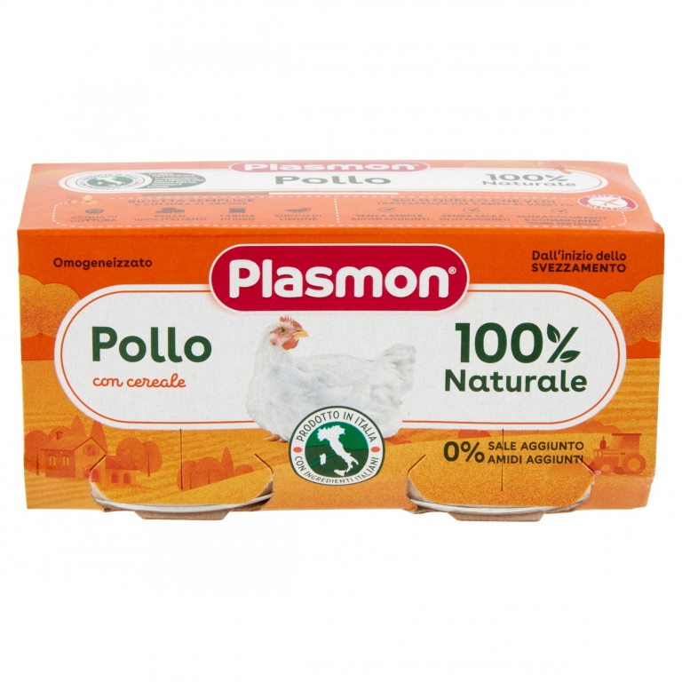 PLASMON POLLO OMOGENEIZZATO CON POLLO E CEREALE 2 X 80 G