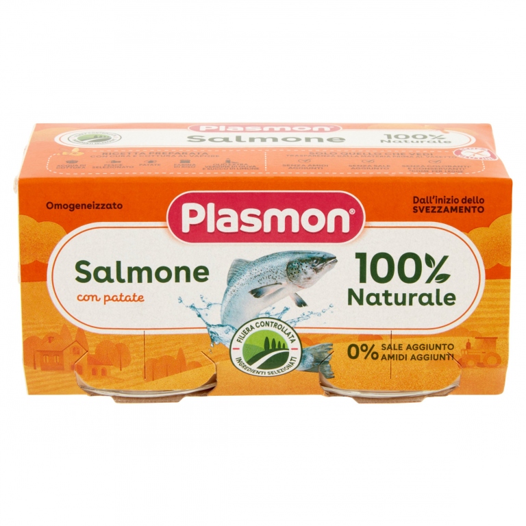 PLASMON SALMONE CON PATATE OMOGENEIZZATO 2 X 80 G