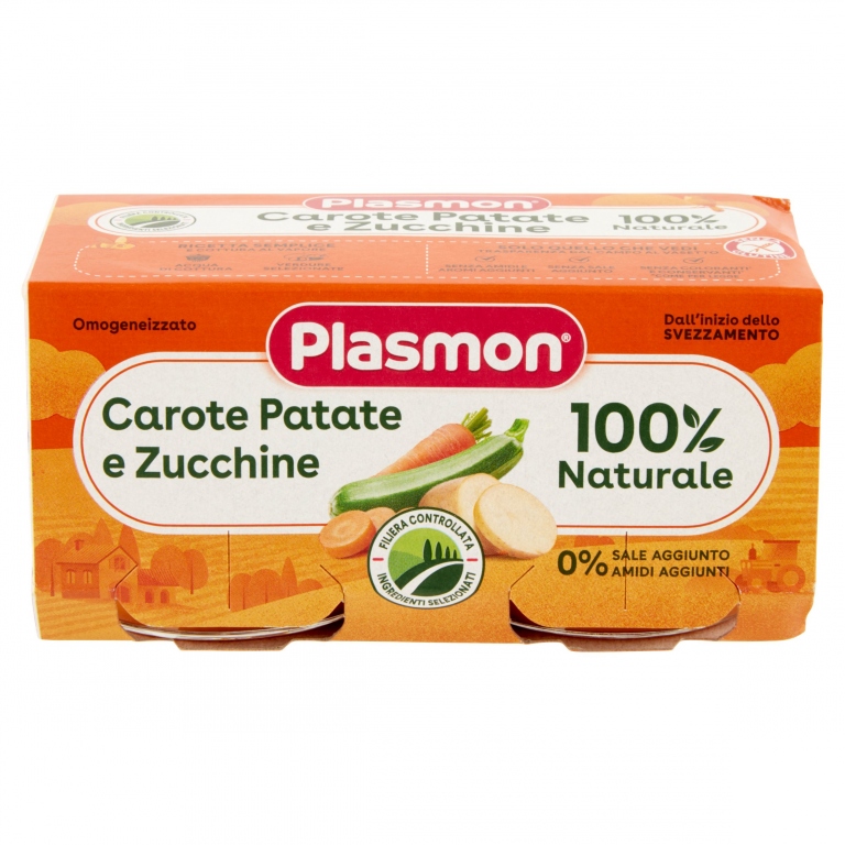 PLASMON CAROTE PATATE ZUCCHINE OMOGENEIZZATO 2 X 80 G
