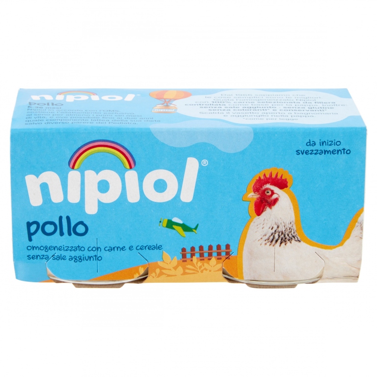 NIPIOL POLLO OMOGENEIZZATO CON POLLO E CEREALE 2 X 80 G