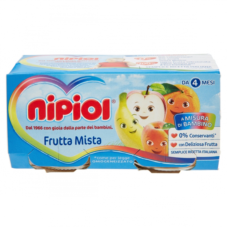 NIPIOL FRUTTA MISTA OMOGENEIZZATO 2 X 80 G