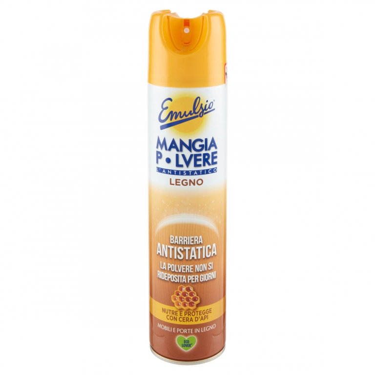 EMULSIO MANGIA POLVERE L'ANTISTATICO MOBILI E PORTE IN LEGNO CERA D'API 300 ML