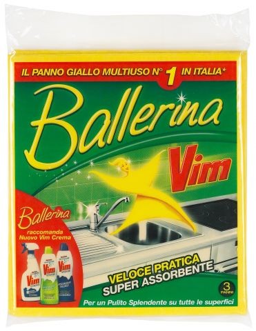 BALLERINA PANNO GIALLO 3 PZ.
