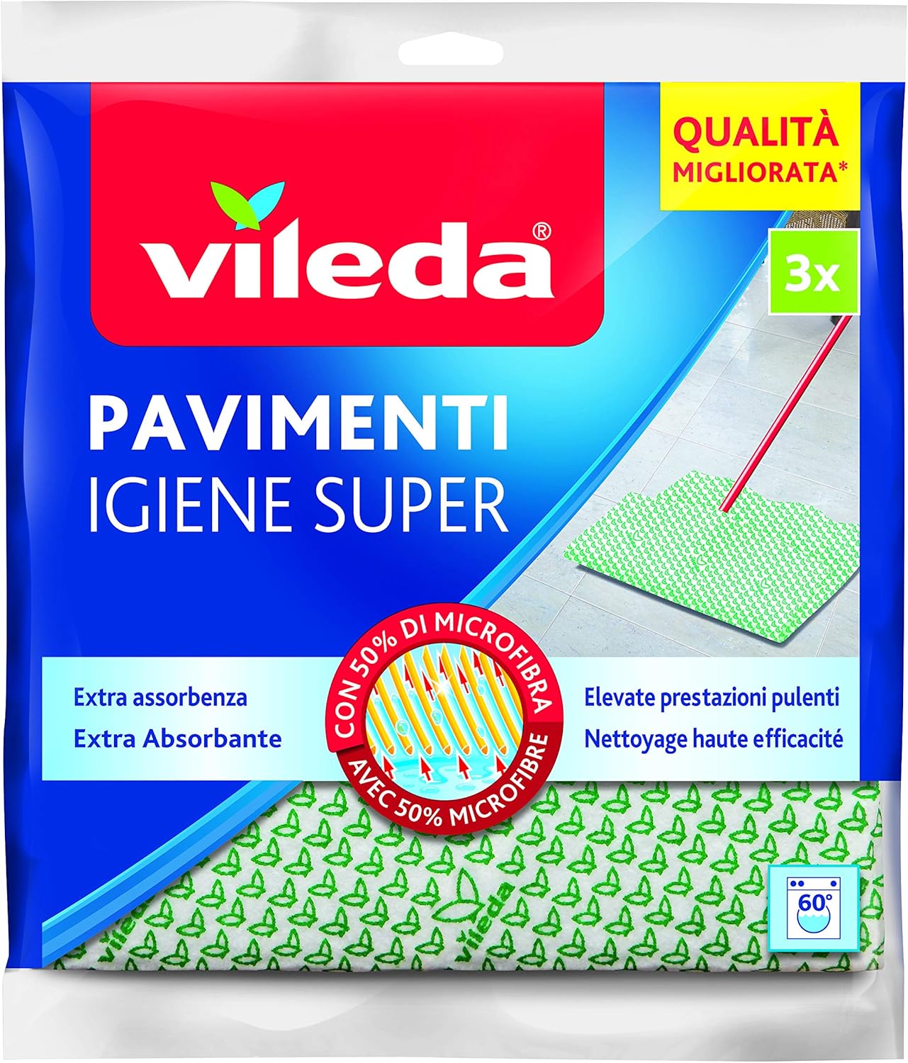 VILEDA PAVIMENTI IGIENE SUPER 3PZ