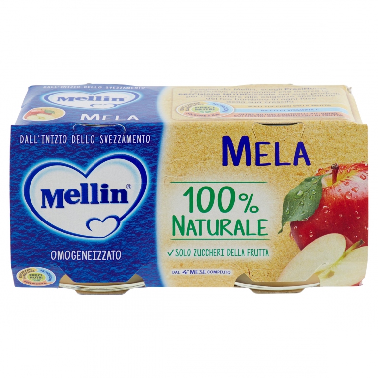 MELLIN MELA 100% NATURALE OMOGENEIZZATO 2 X 100 G