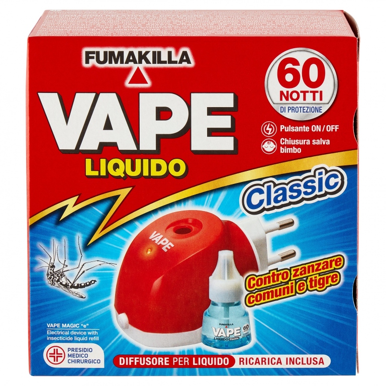 VAPE BASE+RICARICA LIQUIDO 60 NOTTI