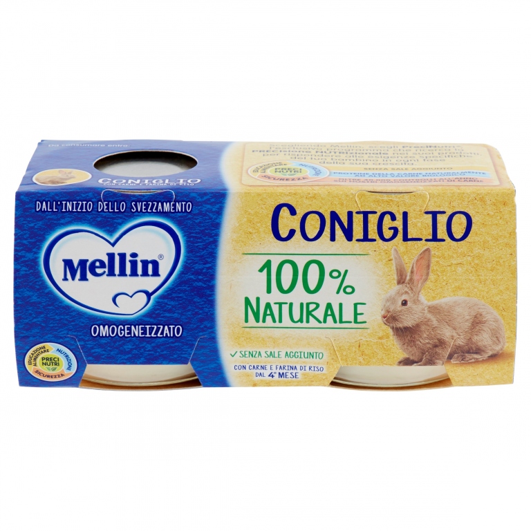 MELLIN CONIGLIO 100% NATURALE OMOGENEIZZATO 2 X 80 G