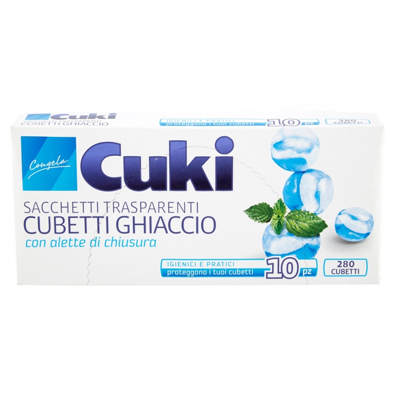 CUKI CONGELA CUBETTI GHIACCIO (10 PEZZI - 280 CUBETTI)