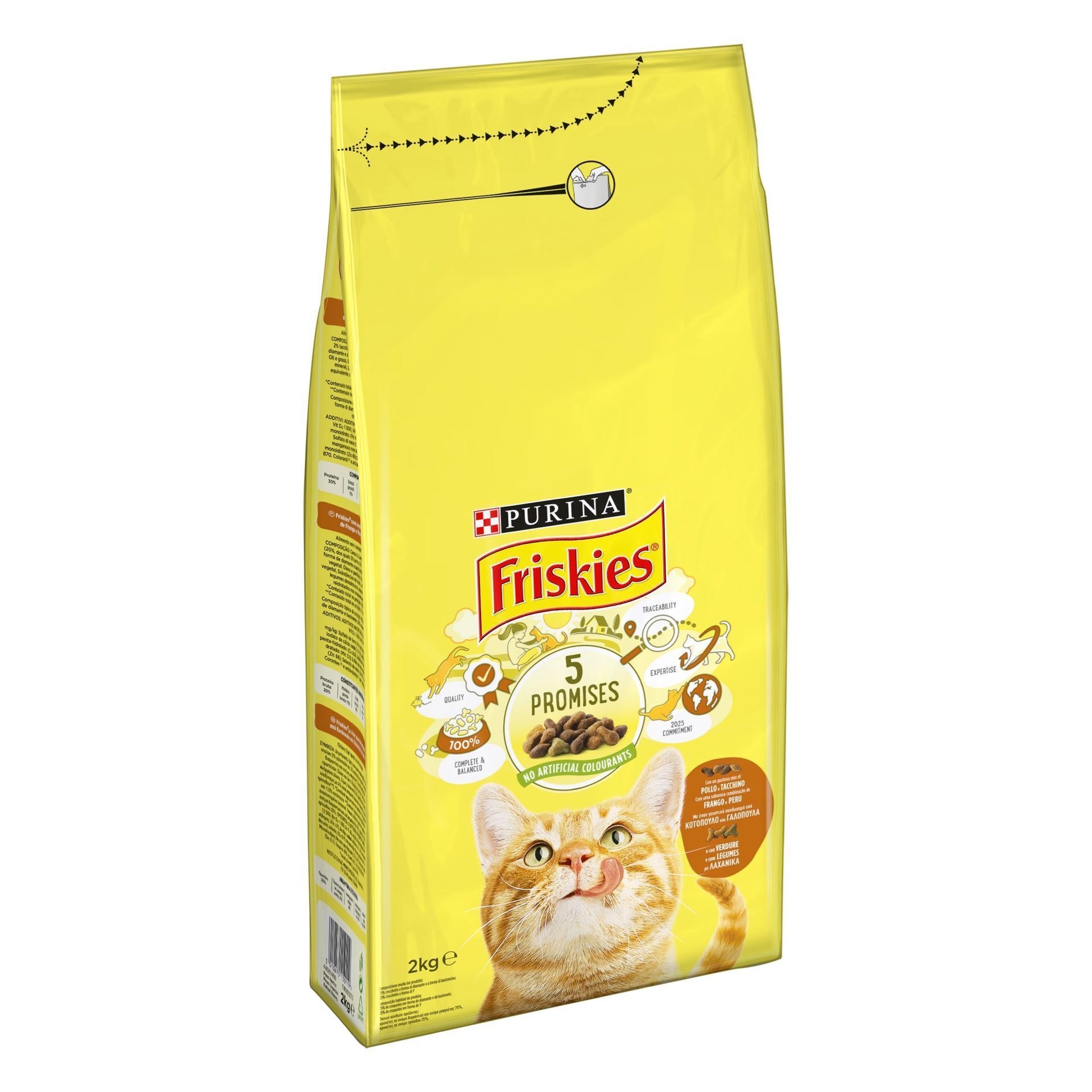 PURINA FRISKIES GATTO CROCCHETTE CON POLLO, CON TACCHINO E CON VERDURE 2KG