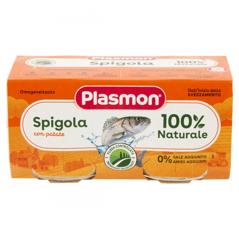 PLASMON SPIGOLA CON PATATE OMOGENEIZZATO 2 X 80 G