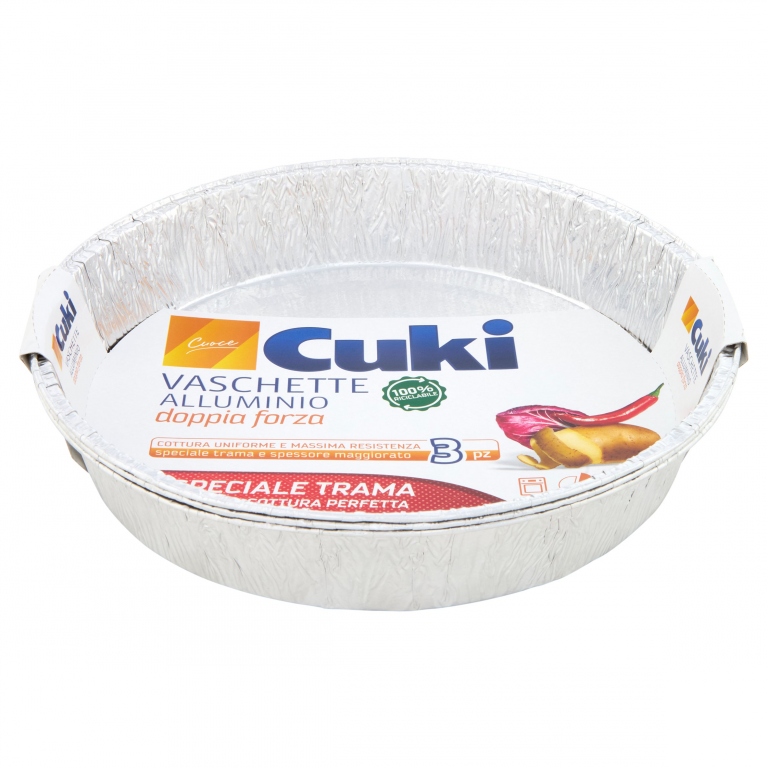 CUKI CUOCE VASCHETTE ALLUMINIO TG59 8 PORZIONI 3 PZ