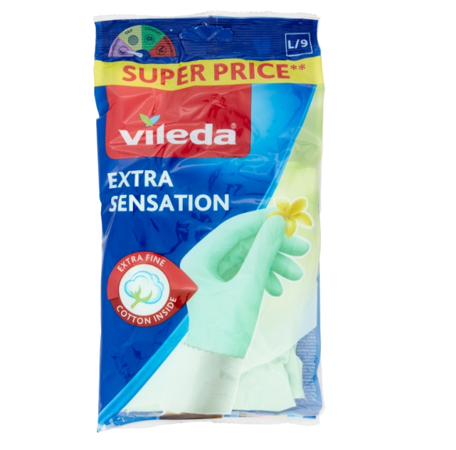 VILEDA GUANTI EXTRA SENSATION L/9 GRANDE
