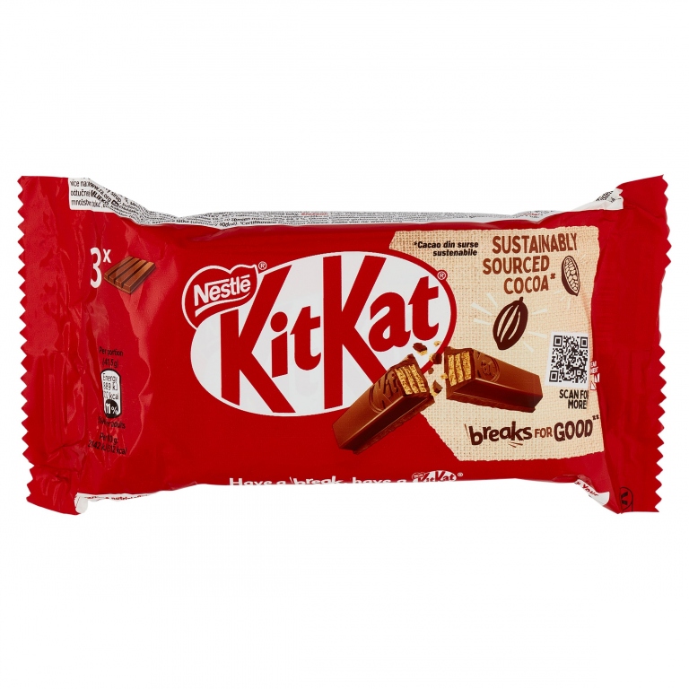 NESTLE KITKAT ORIGINAL WAFER RICOPERTO DI CIOCCOLATO AL LATTE 24 CONFEZIONI CON 3 SNACK DA 41,5G