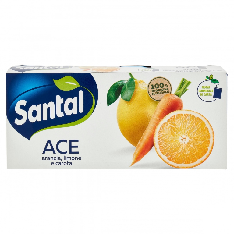 SANTAL ACE ARANCIA, LIMONE E CAROTA 3 X 200 ML