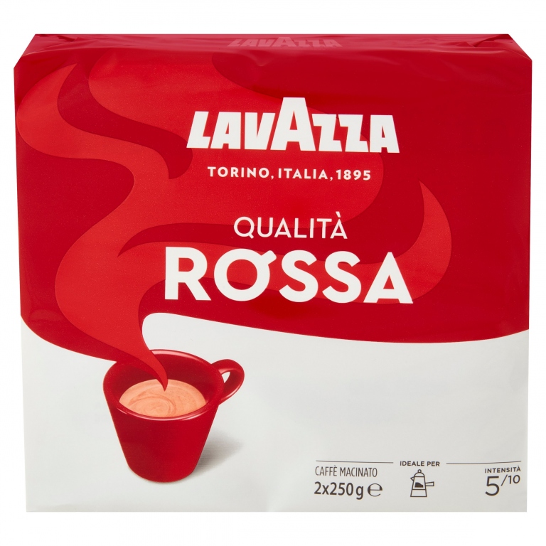 LAVAZZA, QUALITA ROSSA CAFFE MACINATO - 2 X 250 G