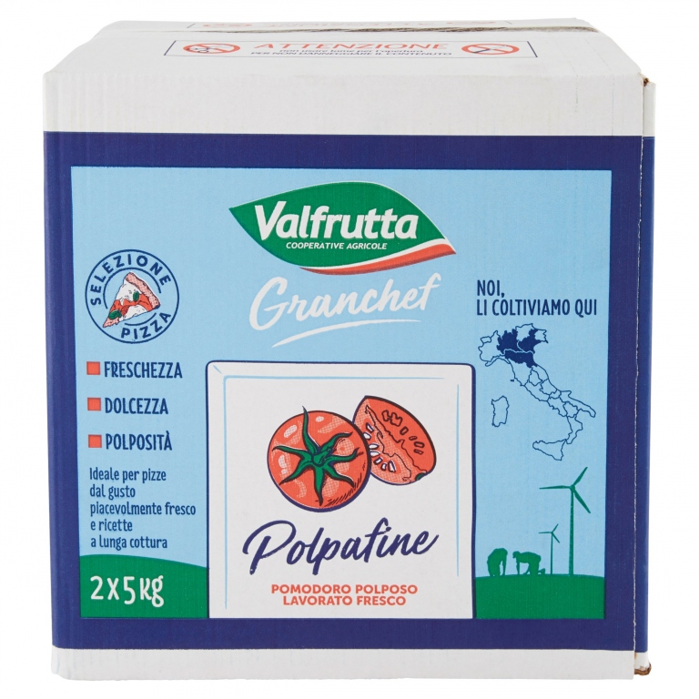 POLPA VALFRUTTA ROSSOPIZZA GRANCHEF KG.5X2 BAGBOX 