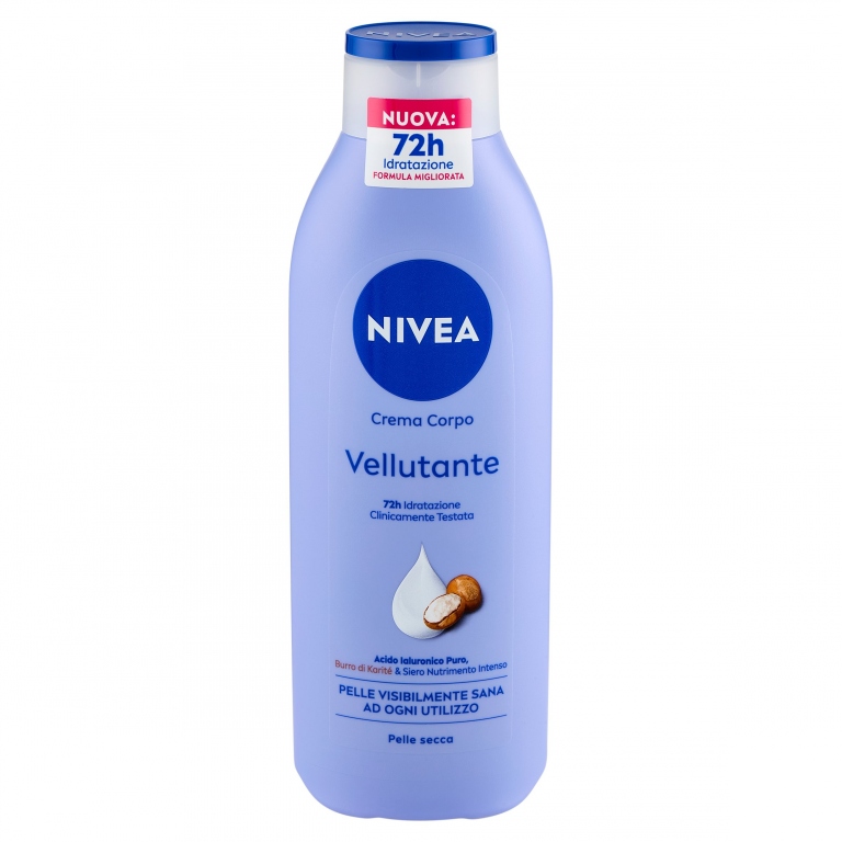 NIVEA CREMA CORPO VELLUTANTE 48H SIERO IDRATAZIONE INTENSA E BURRO DI KARITE 250 ML