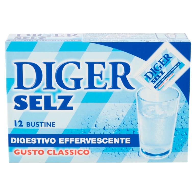 DIGER SELZ, DIGESTIVO EFFERVESCENTE GUSTO CLASSICO 42 G X 12