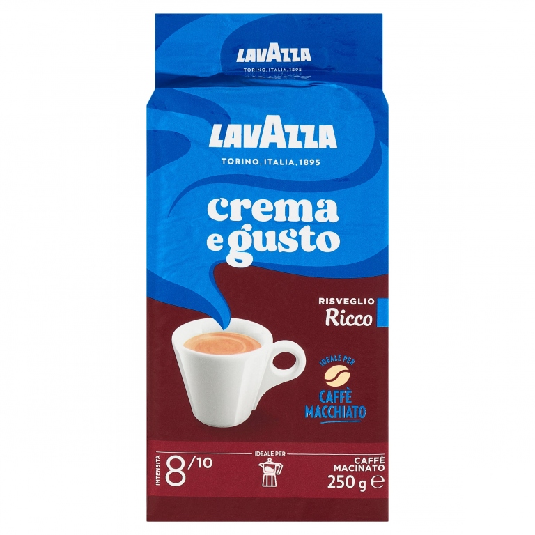LAVAZZA, CREMA E GUSTO RICCO CAFFE MACINATO - 250 G