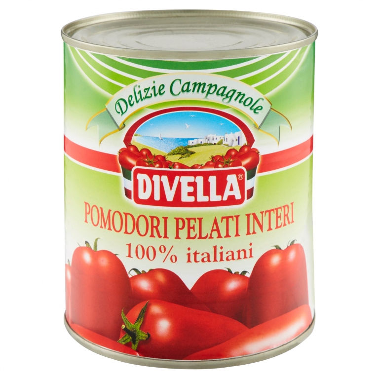 DIVELLA DELIZIE CAMPAGNOLE POMODORI PELATI INTERI 100% ITALIANI 800 G