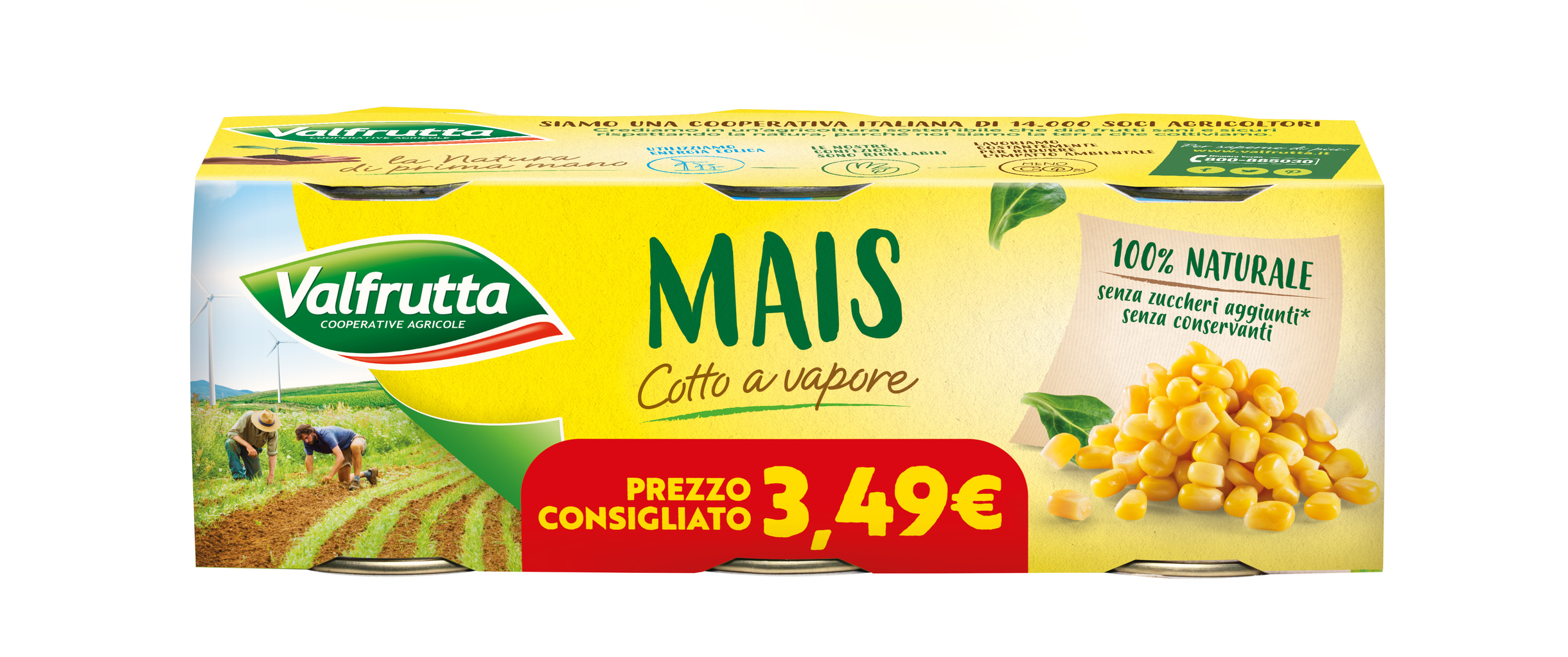 VALFRUTTA MAIS ITALIANO COTTO A VAPORE 3 X 326 G