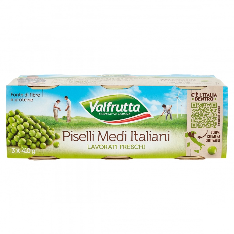 VALFRUTTA PISELLI MEDI ITALIANI 3 X 410 G